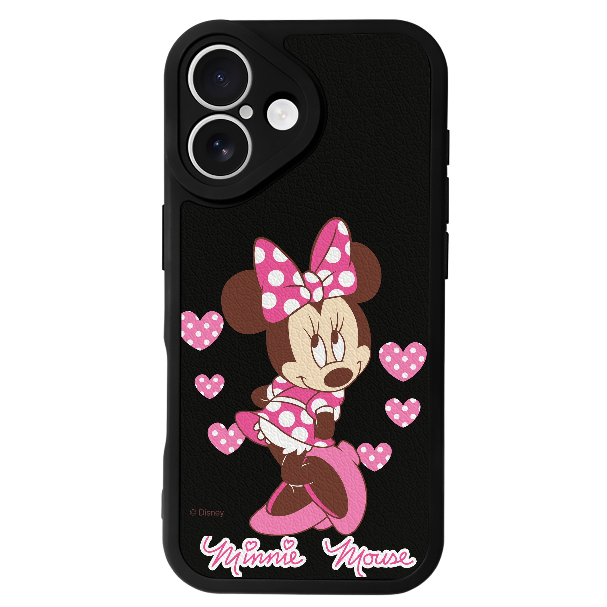 （画像用） ミッキーマウス Mickey Mouse 【iPhone 16シリーズ対応】シリコンスマホケース（レザー調） 材質：シリコン